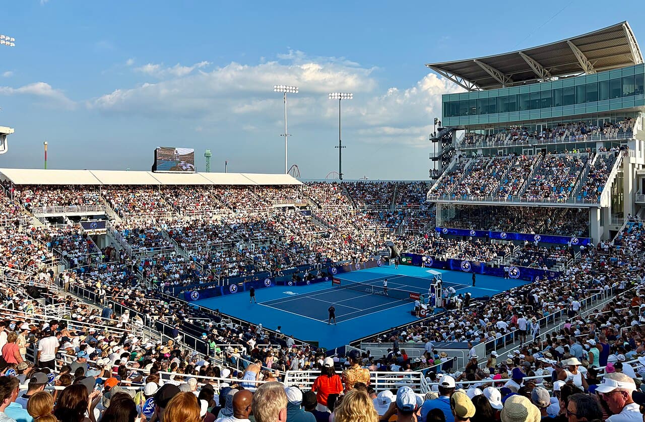 Lindner Family Tennis Center, P&G Center Court, taken during Carlos Alcaraz vs. Alexander Zverev at the 2025 Cincinnati Open