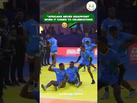 Nobody celebrates quite like the Africans #Kabaddi #Tanzania #KabaddiCelebration #AfricanVibes