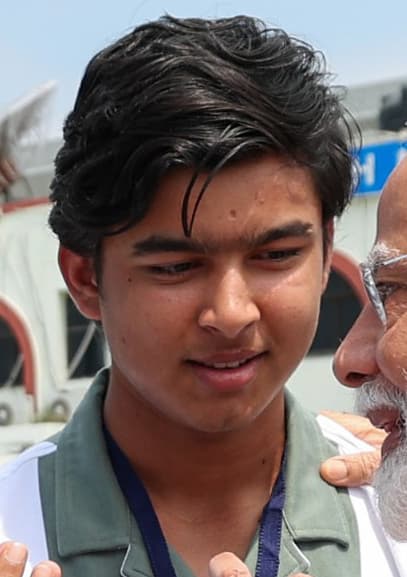PM meets the young cricketing sensation Vaibhav Suryavanshi and his family at Patna airport on May 30, 2025.