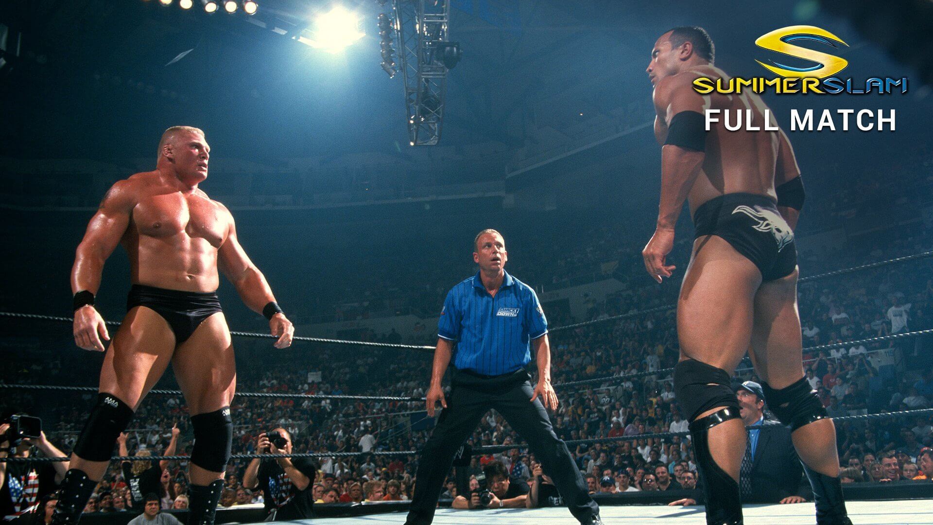 The Rock vs Brock Lesnar.