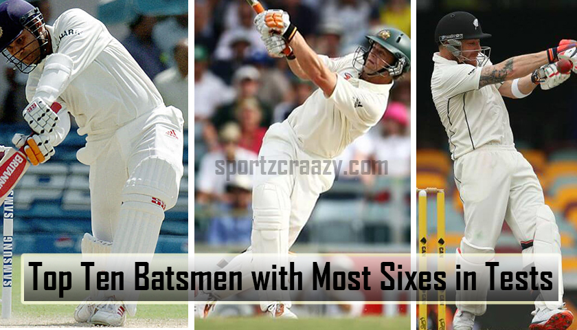 Most Sixes in Tests