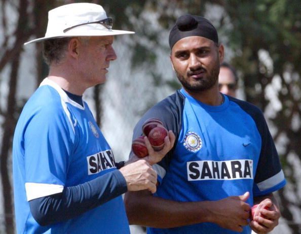 greg chappell with Harbhajan-Singh