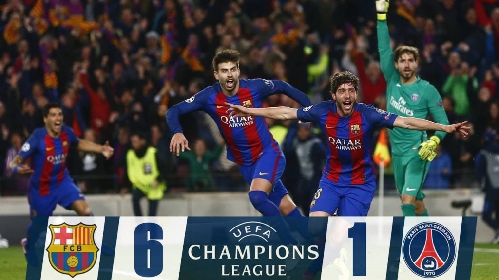 Barcelona 6-1 Paris Saint Germain, Champions League, 2017