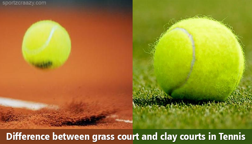 Clay court and Grass court in Tennis