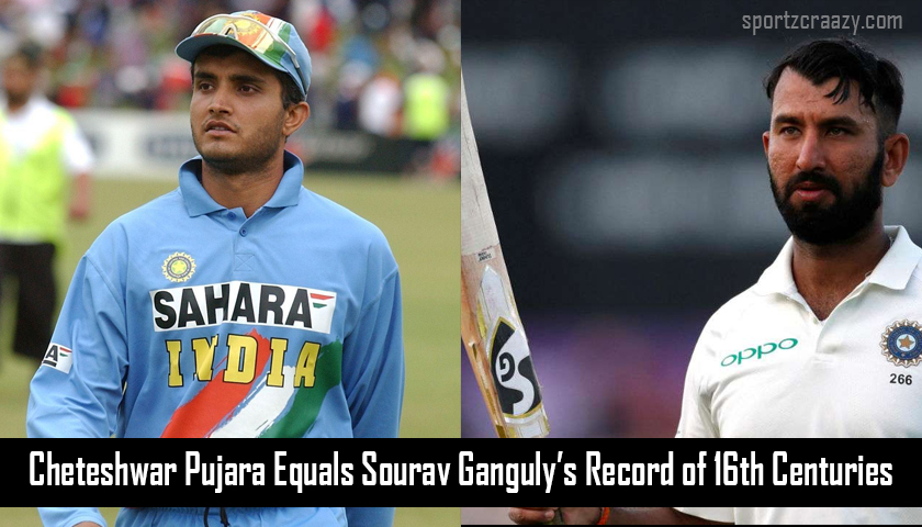 Cheteshwar Pujara equals Sourav Ganguly record of 16 centuries