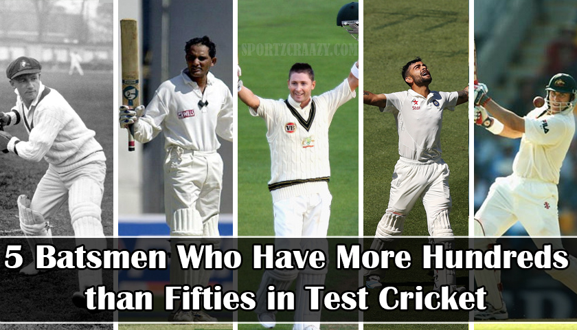 Batsmen Who Have More Hundreds than Fifties in Test Cricket