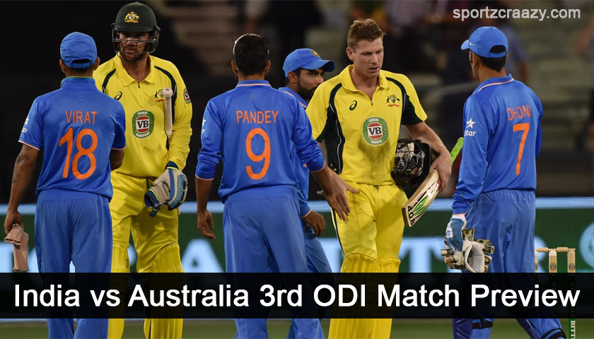 australia versus india 3rd odi