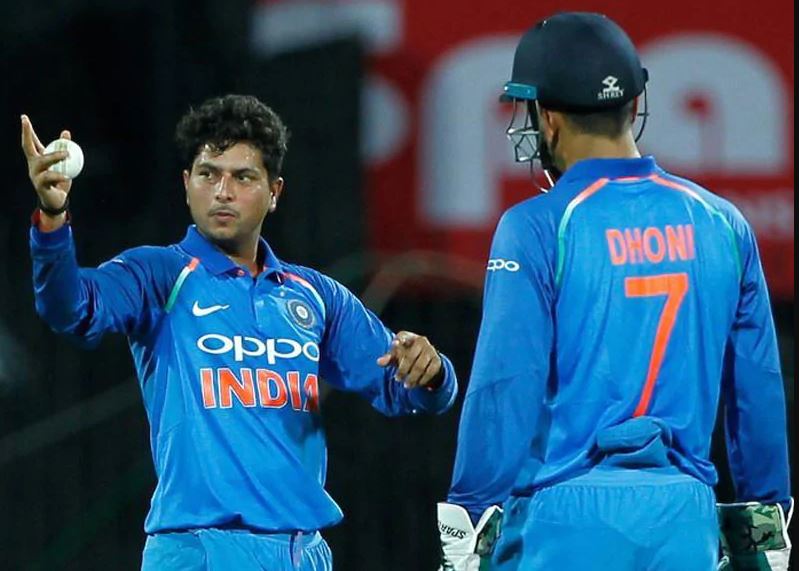 kuldeep yadav with dhoni