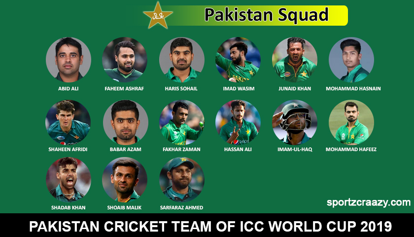 Pakistan Cricket Team Squad For ICC Cricket World Cup 2019