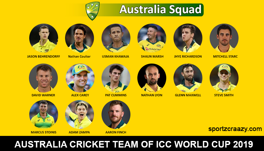 Australia Cricket Team Squad For ICC Cricket World Cup 2019 australia-cricket-team-squad-for-icc-cricket-world-cup-2019