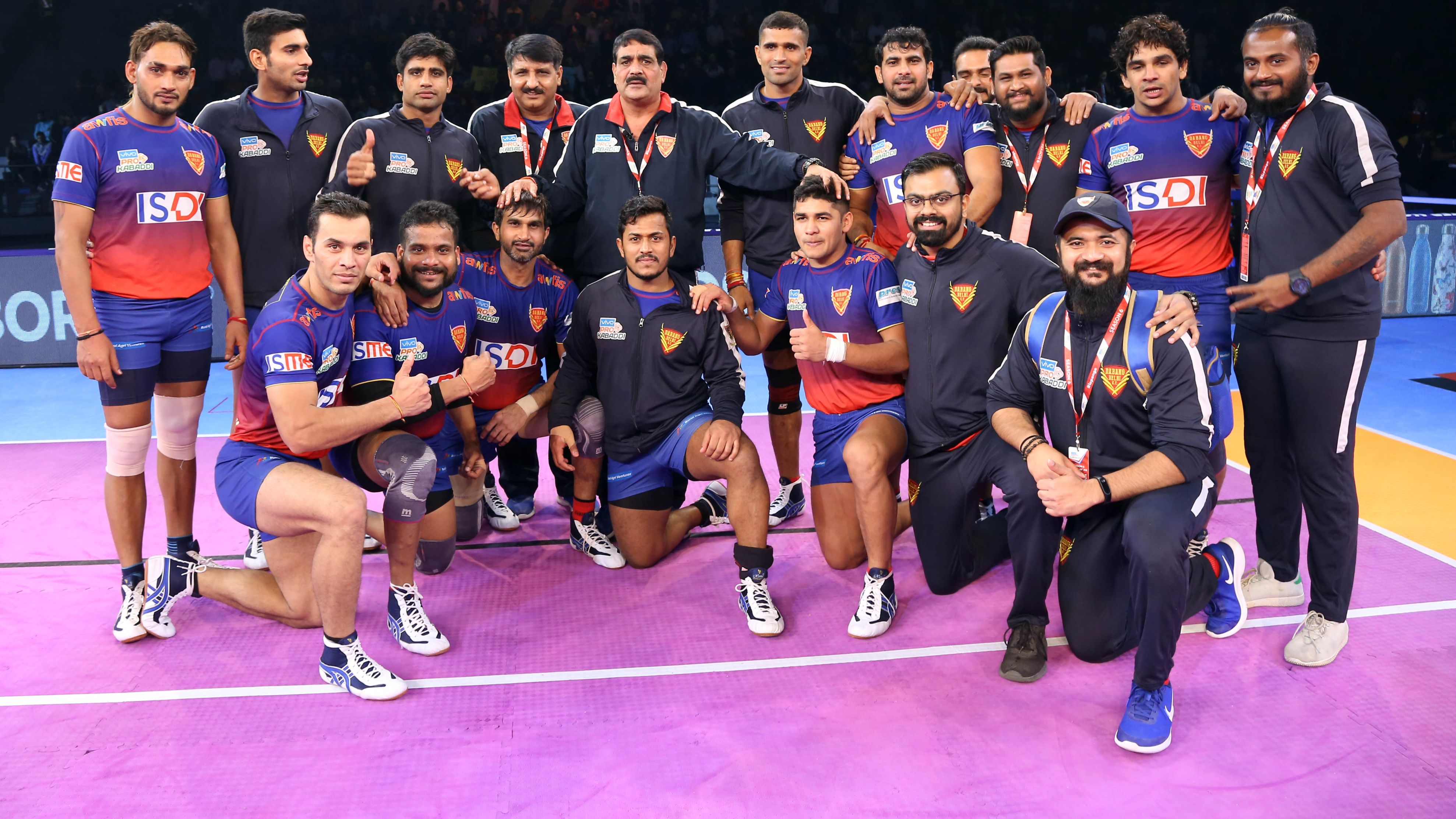 Dabang Delhi K.C. Kabaddi Team Photo