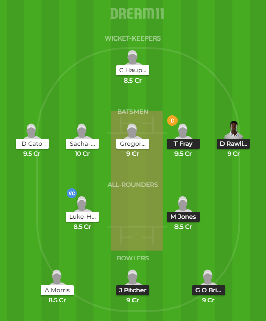 BER vs CAY Dream11 Team