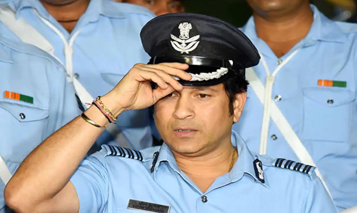 Sachin Tendulkar Indian Air Force Group Captain