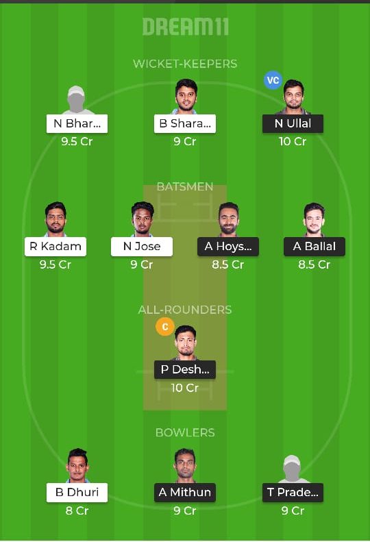 SL vs BB Dream11 Team