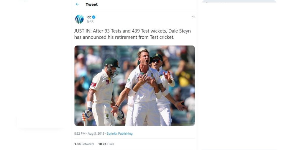 Dale Steyn Announces His Retirement