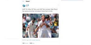 Dale Steyn Announces His Retirement