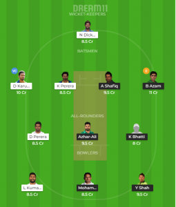 PAK vs SL Dream11 Team