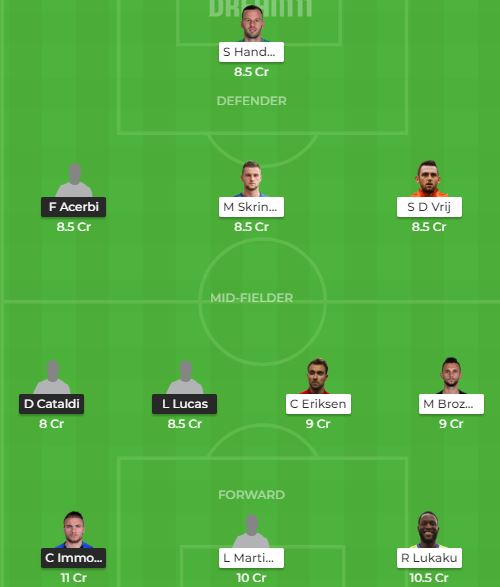 LAZ VS INT Dream11 Prediction
