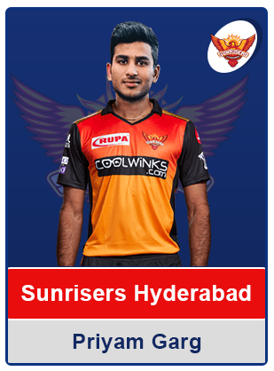 Priyam Garg Sunrisers Hyderabad