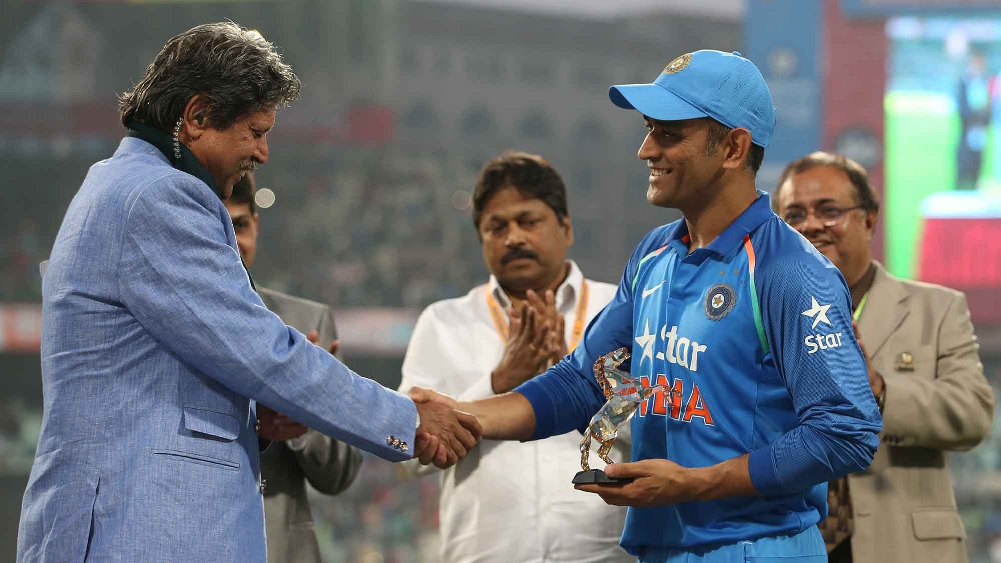 kapil dev- ms dhoni