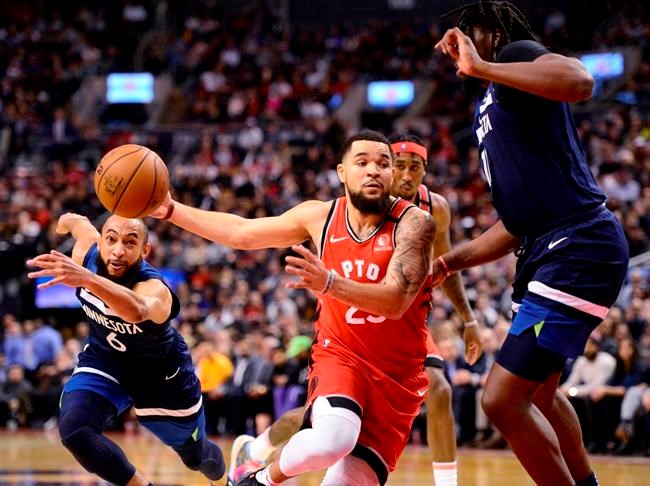 raptors beats t wolves