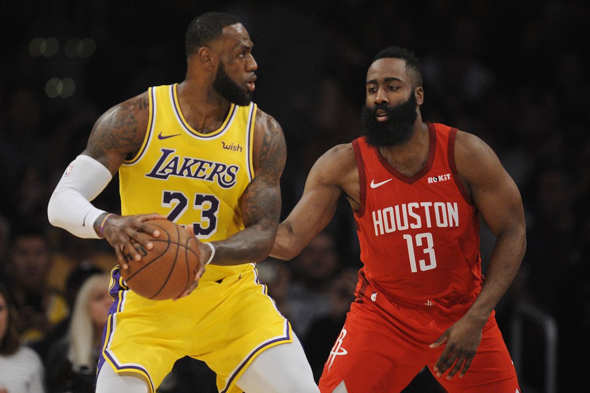 rockets vs lakers.harden lebron