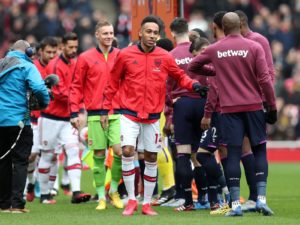 no handshake between players.