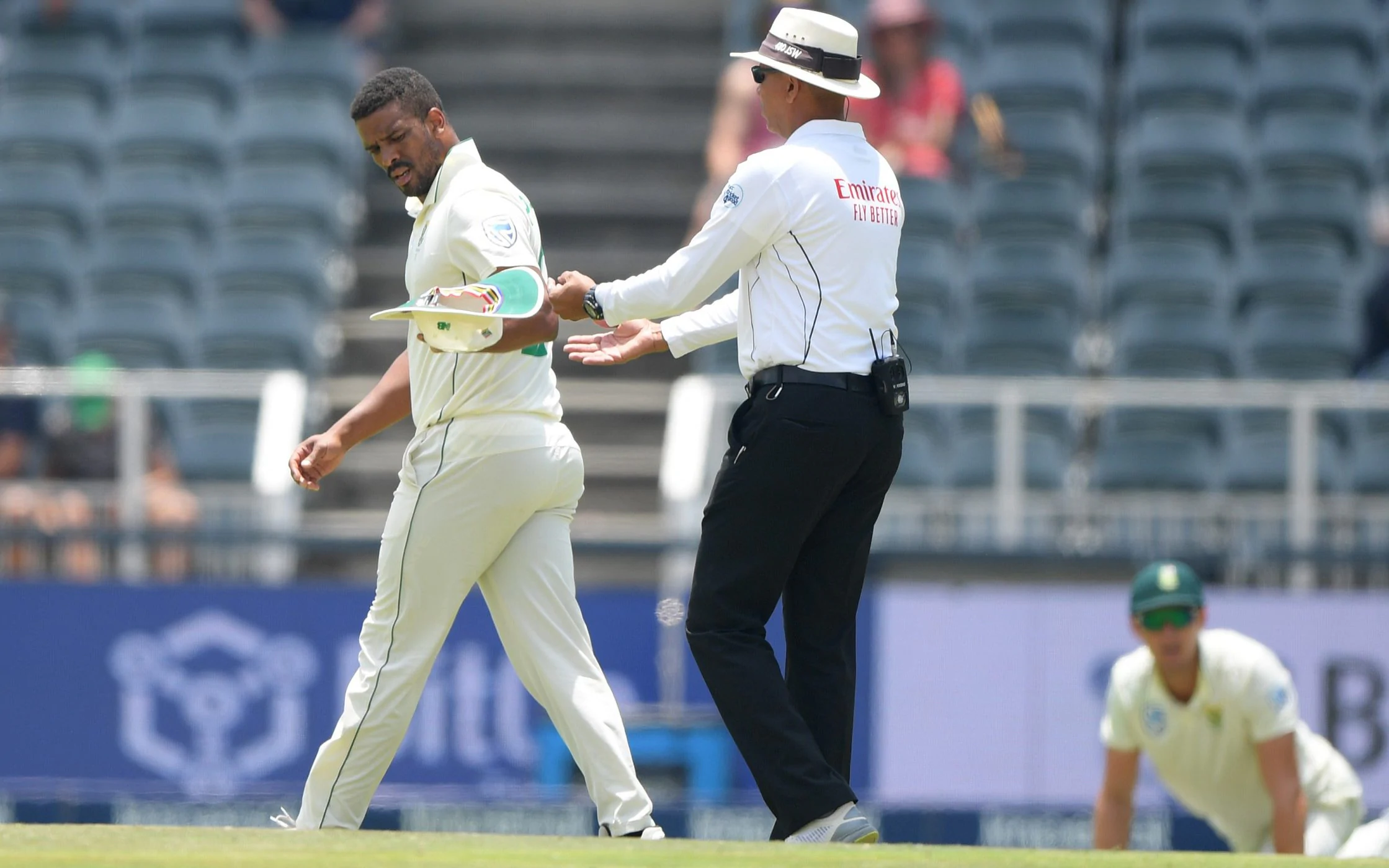 Umpires to wear gloves and not take bowlers hat when the cricket returns