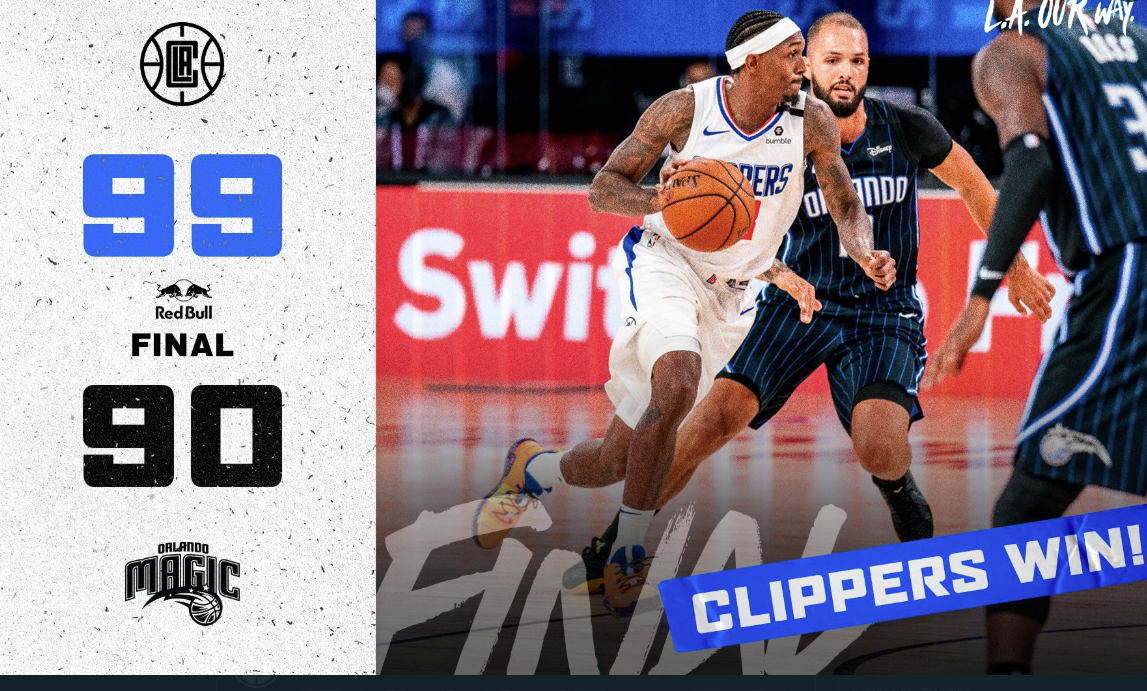 LA Clippers beat Orlando Magic in their warm up match ahead of season restart