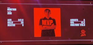 Zeek from Team Heretics win the most valurable player award