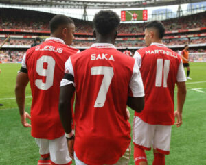 Jesus, Martinelli and Saka