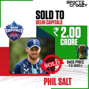 Phil Salt becomes the first buy of Delhi Capitals