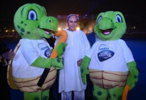 Olly with Naveen patnaik