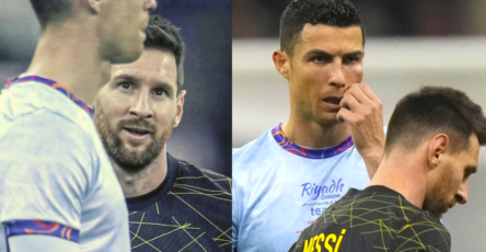 Riyadh XI Vs PSG : Watch Twitter react to Lionel Messi glancing at Cristiano Ronaldo