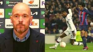 Europa League 2023 Jules Kounde should have received a red card, says Man United boss Erik Ten Hag!