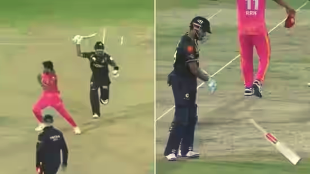 PSL 8 : Watch : Babar Azam intimidate Hasan Ali during Islamabad United's 6-wicket win over Peshawar Zalmi!