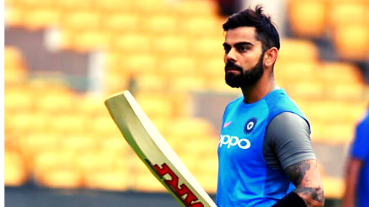 Kohli practicing indoors