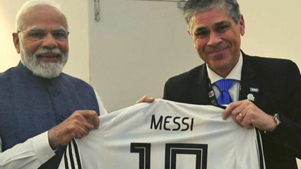 When Politics meet Football: Argentina's YPF head gifted Lionel Messi signed T-Shirt to PM Modi