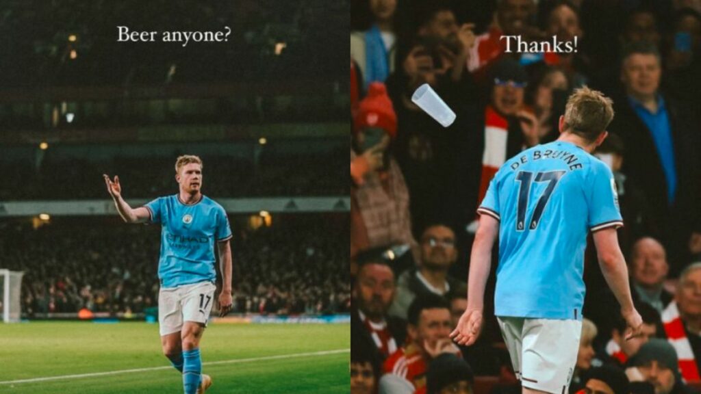 Watch : Kevin De Bruyne sink in the hatred shown by Arsenal fans at the Emirates stadium!