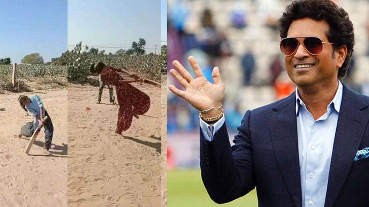 Watch : Sachin Tendulkar react to the video of a girl hitting huge sixes in a village!