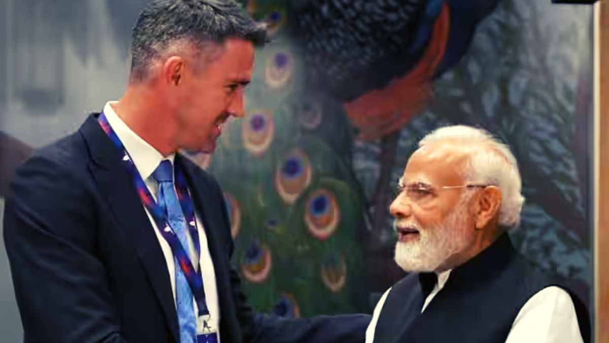 "Release Of Cheetahs ....'' Kevin Pietersen shares adorable picture meeting with honorable PM Modi