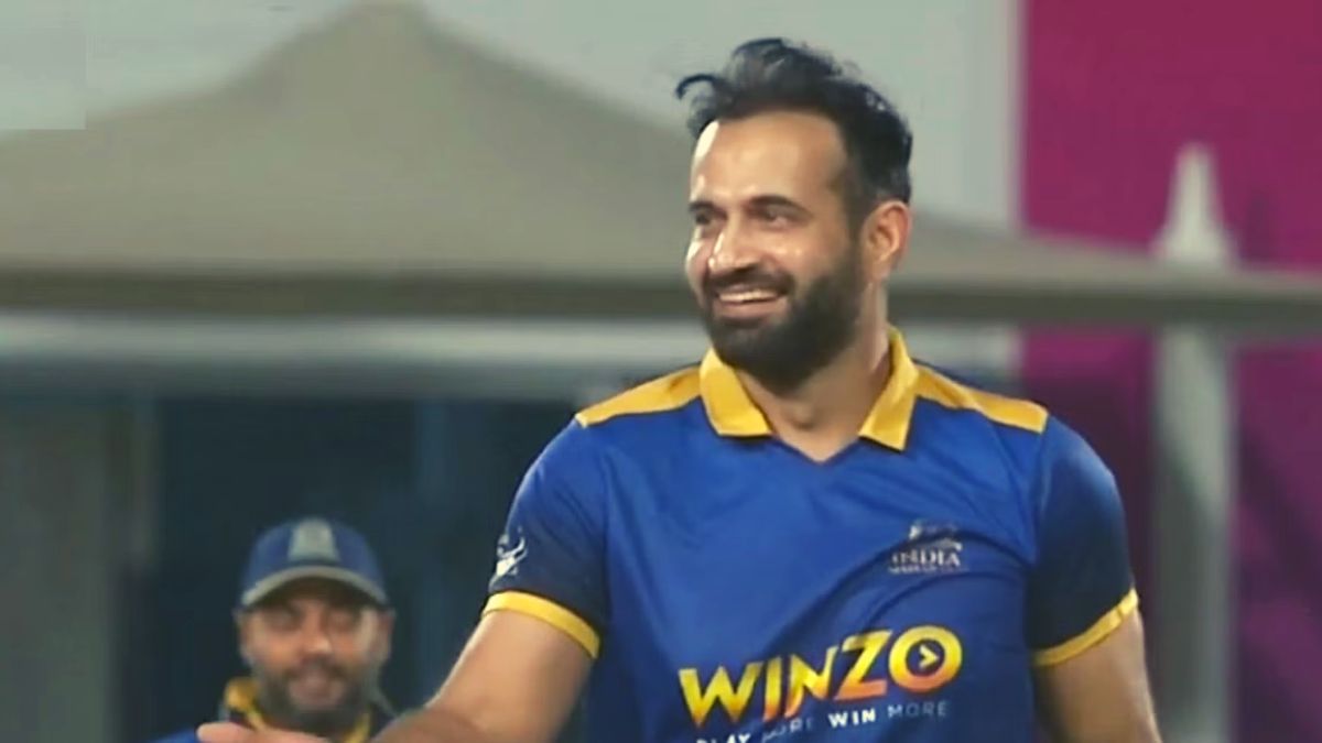 Watch : Irfan Pathan bowl Left-arm Off spin in Legends League Cricket tie against World Giants!