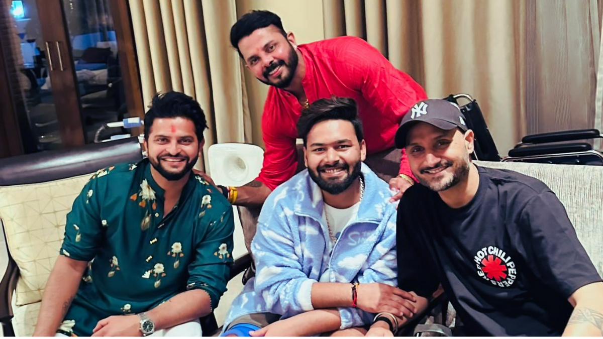Watch Suresh Raina, Sreesanth and Harbhajan Singh visit Rishabh Pant!