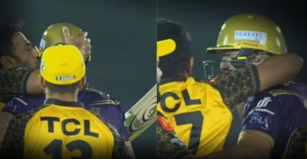 Watch : This adorable kissing moment between Wahab Riaz and Martin Guptill in PSL 2023!