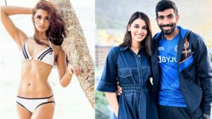 Jasprit Bumrah and Sanjana Ganesan