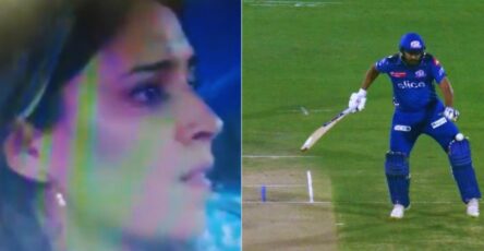 Watch: Ritika Sajdeh's Expression after Ishan Kishan's Powerful Shot Hits Rohit Sharma In SRH vs MI Match