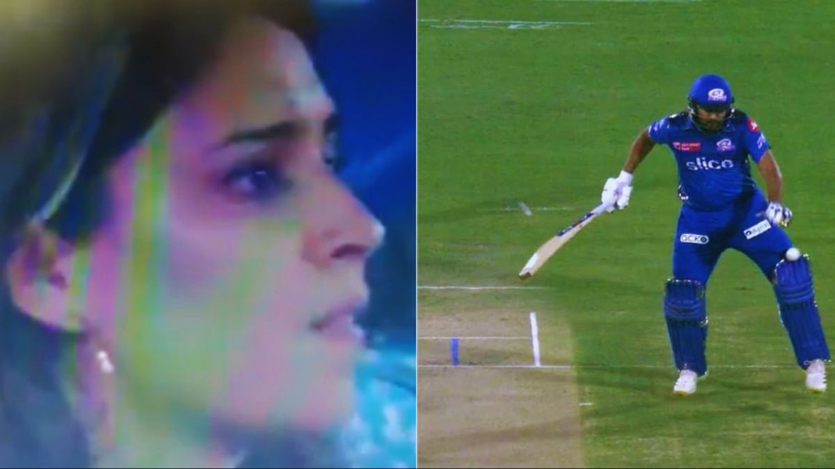 Watch: Ritika Sajdeh's Expression after Ishan Kishan's Powerful Shot Hits Rohit Sharma In SRH vs MI Match