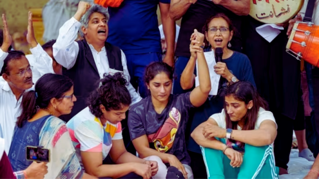Wrestlers protest updates : Delhi Police registers 2 FIR's against Brij Bhushan Singh! Vinesh Phogat appeals to PM Modi for Justice
