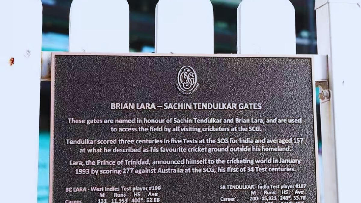 Sachin Tendulkar, Brian Lara honoured with gates at Sydney Cricket Ground