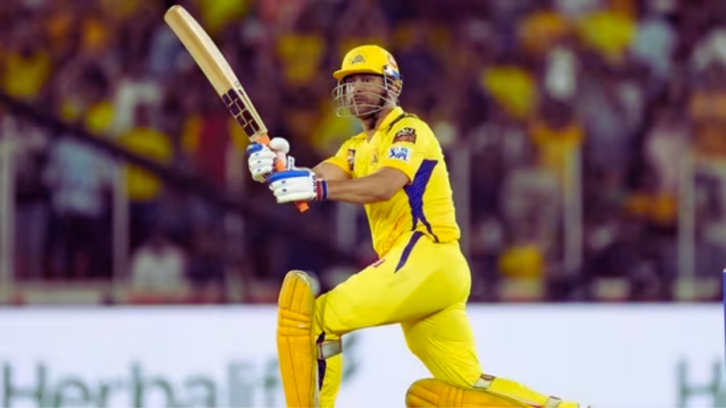 Watch : MS Dhoni's recreate his famous 2011 World cup final moment against Gujarat Titans last night!